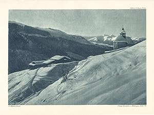 Winterlandschaft. Heliogravüre von einer Fotografie, gedruckt von S. Angerer, Berlin (1918). Bild...