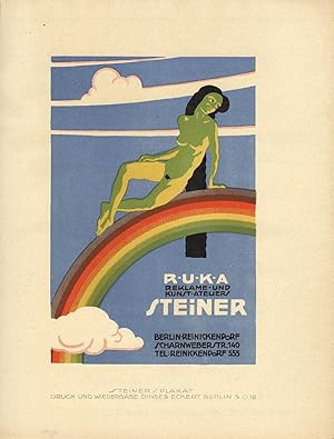 Werbe-Plakat-Entwurf für das Kunstatelier Steiner. R.U.K.A. Reklame- und Kunst-Atelier (1919). 5-...