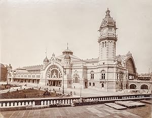 Köln. Hauptbahnhof. Original-Fotografie; Albuminabzug (ca. 1895). Bildformat: 23,2 x 30,0 cm. Auf...