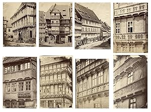 HALBERSTADT: Acht Original-Fotografien. Albumin-Abzüge mit Ansichten mittelalterlicher Bauten (ca...