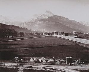 (Bahn-)Station Brunnen (ca. 1882). Original-Fotografie; Albumin-Abzug; Bildformat: 21 x 28 cm. Au...