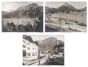 MITTENWALD: Drei Original-Fotografien auf mattem Fotopapier (ca. 1900): Bildformat jeweils 18,0 x...