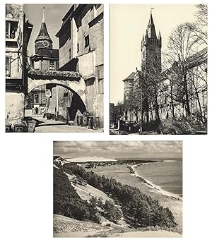 Drei Ansichten aus Ostpreussen. Original Fotografien auf Agfa Brovira Fotopapier (1930er Jahre; A...