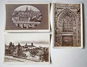 Lausanne. 4 Original-Fotografien; Albumin-Abzüge (1881). Bildformat: + / - 9,5 x 15,0 cm. Auf Kar...
