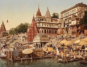 Benares. Palace of Maharama of Indore. Bildformat: 20,3 x 26,5 cm. Photochrom Reg. No. 20023. Am ...