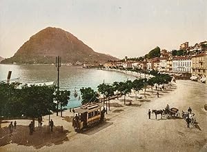 Lugano am Luganer See. Quai San Salvatore. Bildformat: 16,5 x 22,4 cm. Photochrom Reg. No. 6889. ...