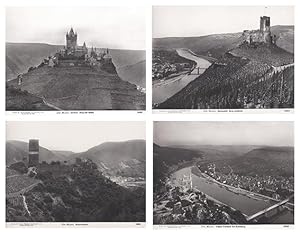 Die Mosel. Vier Original Fotografien mit folgenden Ansichten: Traben-Trabach mit Gräfinburg / Bis...