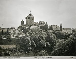 Schloss Burg an der Wupper. Original-Fotografie (1909). Bildformat: 18,3 x 24,5 cm. Am unteren we...