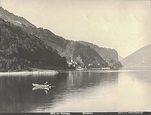 Am (Wallensee) Walensee. Mühlehorn. Original Fotografie. Silbergelatine-Abzug (ca. 1900). Bildfor...