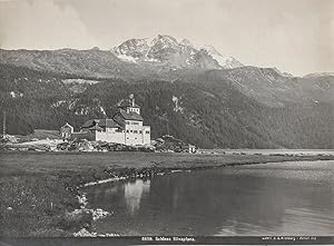 Schloss Silvaplana im Oberengadin. Original Fotografie. Silbergelatine-Abzug (ca. 1900). Bildform...