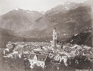 Ansicht von MERAN gegen Vintschgau . Original Fotografie. Silbergelatine-Abzug (ca. 1900) Bildfor...