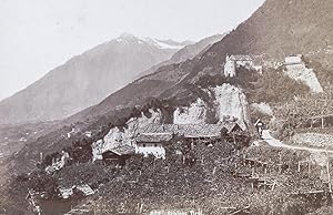 Ansicht des SCHLOSS TIROL. Original Fotografie. Albumin-Abzug (1900) Bildformat: 9,8 x 15,0 cm. A...