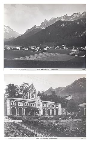 Bad Reichenhall - Bad Bayrischgmain. Zwei Original-Fotografien auf mattem Fotopapier (1908). Bild...