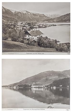 TEGERNSEE. Zwei Original-Fotografien (1908). Bildformat jeweils 18,0 x 24,0 cm. Im unteren weisse...