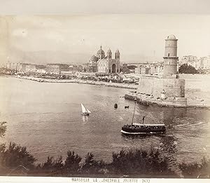 Marseille. La Cathedrale Joliette. Original Fotografie. Albumin-Abzug (ca. 1890). Bildformat: 20,...