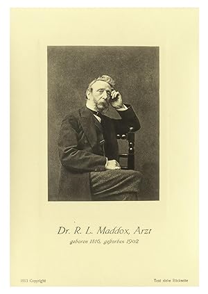 Porträt von Dr. R.L. Maddox. Original Fotografie auf Bromsilberpapier der NPG (1913). Bildformat:...