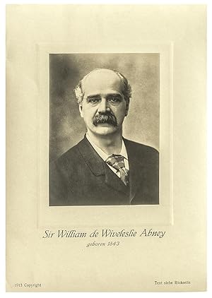 Bildnis von Sir William de Wiveleslie ABNEY. Original Fotografie auf Bromsilberpapier der NPG (19...