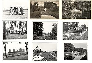 Ostpreussen. Konvolut von 34 Ansichten, darunter 4 Ansichtskarten. 32 Original Fotografien, 2 Tie...