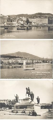 Foto-Atelier LEHNERT & LANDROCK, "Photogr.": AJACCIO: Stadt vom Hafen aus (2) / Napoleon Denkmal....