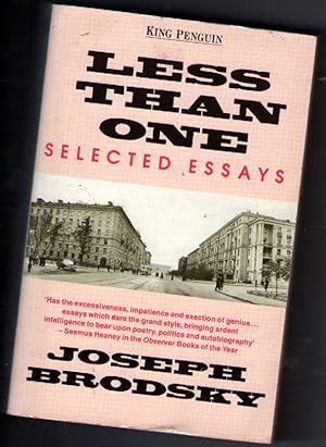 brodsky less than one essay Joseph brodsky, 1940-1996 description of the papers arrangement collection contents less than one: selected essays (farrar, straus & giroux, 1986. brodsky less than one essay Joseph brodsky, 1940-1996 description of the papers arrangement collection contents less than one: selected essays (farrar, straus & giroux, 1986.