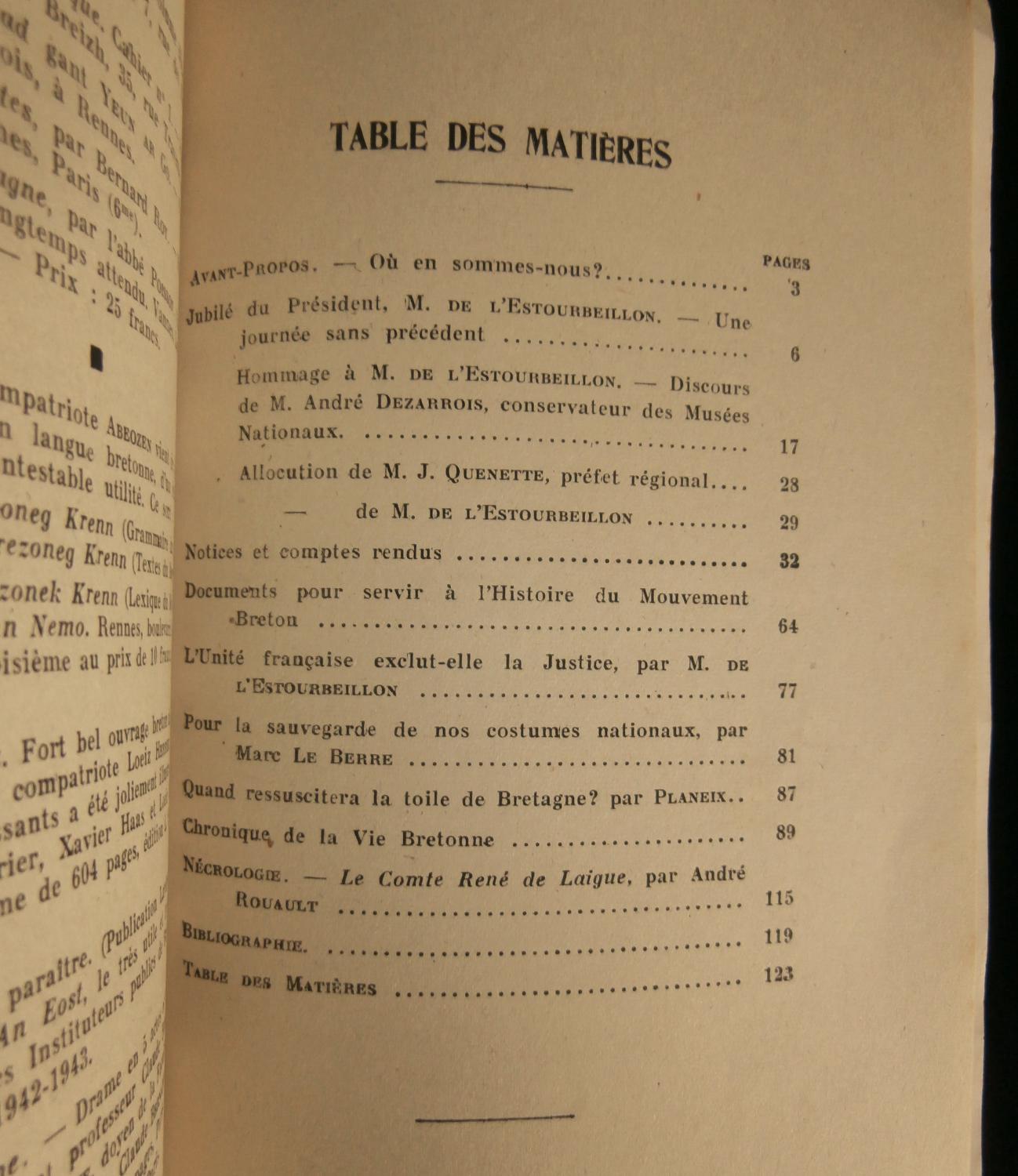 Union Regionaliste Bretonne Bulletin Annuel De L U R B 1942 1943 By L Estourbeillon Le Marquis Regis De Broerec H Hoel Dezarrois Andre Le Roy Florian Kerberio Yann Ar Berr Mark Union Regionaliste Bretonne Bulletin Annuel De L U R B 1942 1943 By L Estourbeillon Le Marquis Regis De Broerec H Hoel Dezarrois Andre Le Roy Florian Kerberio Yann Ar Berr Mark