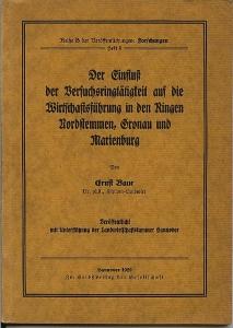 Der Einfluß der Versuchsringtätigkeit auf die Wirtschaftsführung in den Ringen Nordstemmen, Grona...