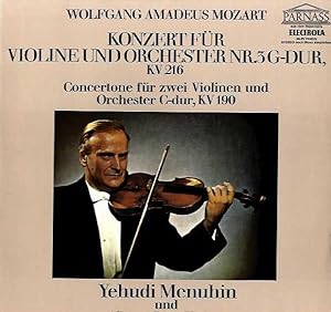 LP Wolfgang Amadeus Mozart - Konzert für Violine und Orchester Nr. 3 KV 216, Concertone für zwei ...