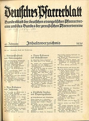 Deutsches Pfarrerblatt 1939