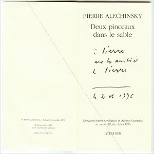 ALECHINSKY. Deux pinceaux dans le sable.