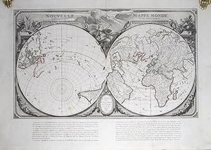 (World). Nouvelle Mappe Monde, dedièe au progrès de nos connoissances.