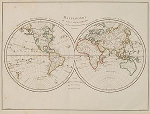 Mappemonde ou carte générale de la terre dressé d'après les voyages le plus récents.