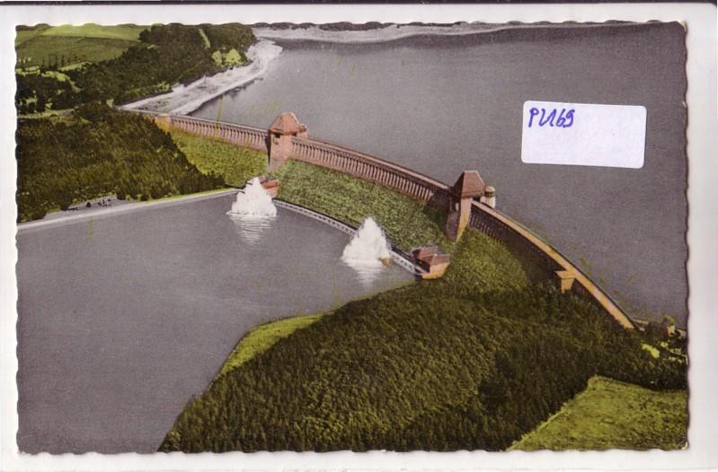 AK Möhnesee-Sperrmauer 1958 Luftbild ungelaufen