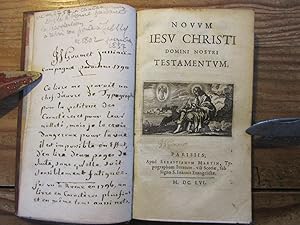 ( Typographie. Bible ). Novum Iesu Christi Domini nostri Testamentum.