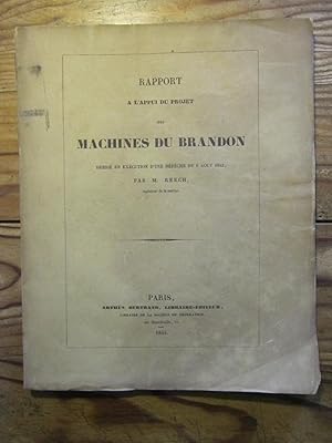 Rapport à l' appui du projet des machines du Brandon, dressé en exécution d' une dépêche du 6 aoû...