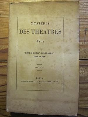 Mystères des Théâtres. 1852.