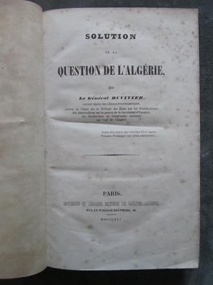 Solution de la Question de l' Algérie.