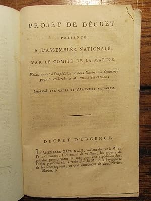 Deux Projets de Décrets présentés à l' Assemblée Nationale par M. Serane, de Cette, au nom du Com...