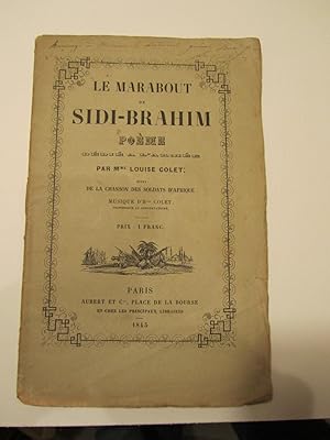 Le Marabout de Sidi- Brahim. Poème dédié à l' Armée.