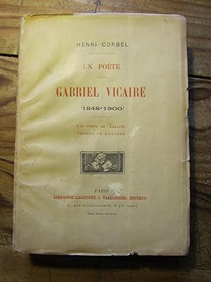 Un Poète. Gabriel Vicaire. ( 1848 - 1900 ). Eau- forte de Lalauze. Charge de Léandre.