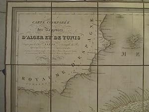 Carte comparée des Régences d' Alger et de Tunis.