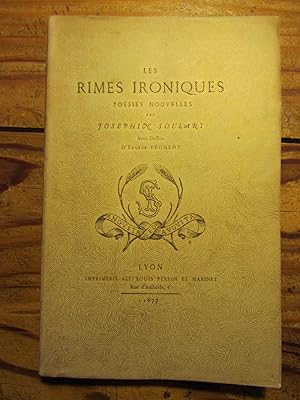 Les Rimes ironiques, Poésies nouvelles. Avec dessins d' Eugène Froment.
