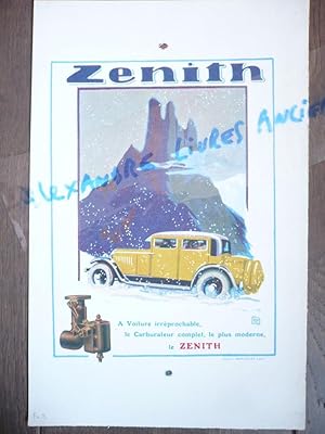 PUBLICITE ANCIENNE PAR ALO 1940 CARBURATEUR ZENITH VOITURE