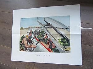 AFFICHE AVION 1960 ARMEE DE L'AIR AVIATION PAR YVES DELFO