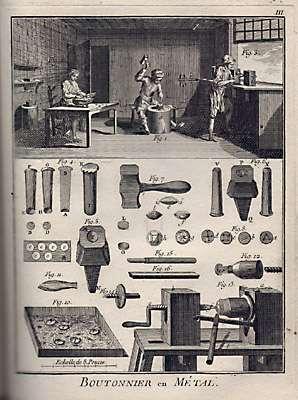 Boutonnier from Encyclopédie, ou Dictionnaire raisonné des sciences, des métiers et des arts