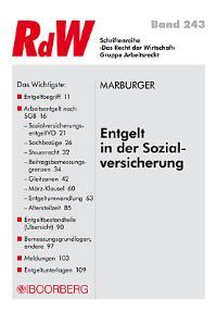 Entgelt in der Sozialversicherung - Marburger, Horst