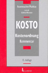 Kostenordnung. KostO