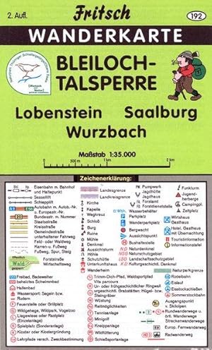 Bleiloch-Talsperre: Lobenstein, Saalburg, Wurzbach (Fritsch Wanderkarten 1:35000)