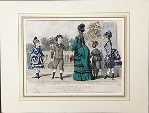 Gouvernante mit Kindern/ Governess with children: LE MONITEUR DE LA MODE