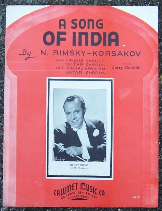 Sheet Music - Song of India