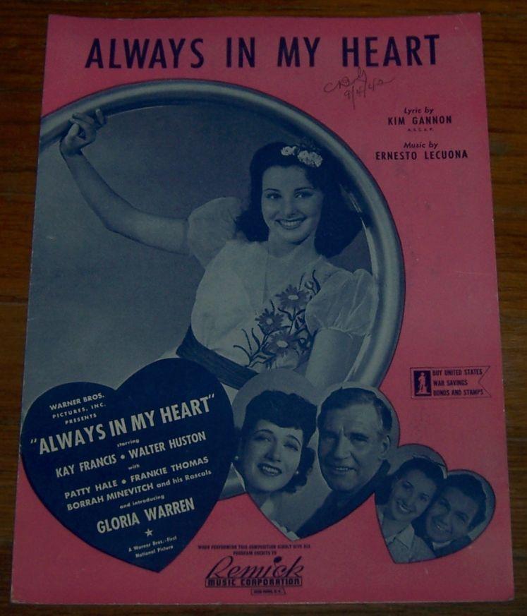 Sheet Music - Always in My Heart